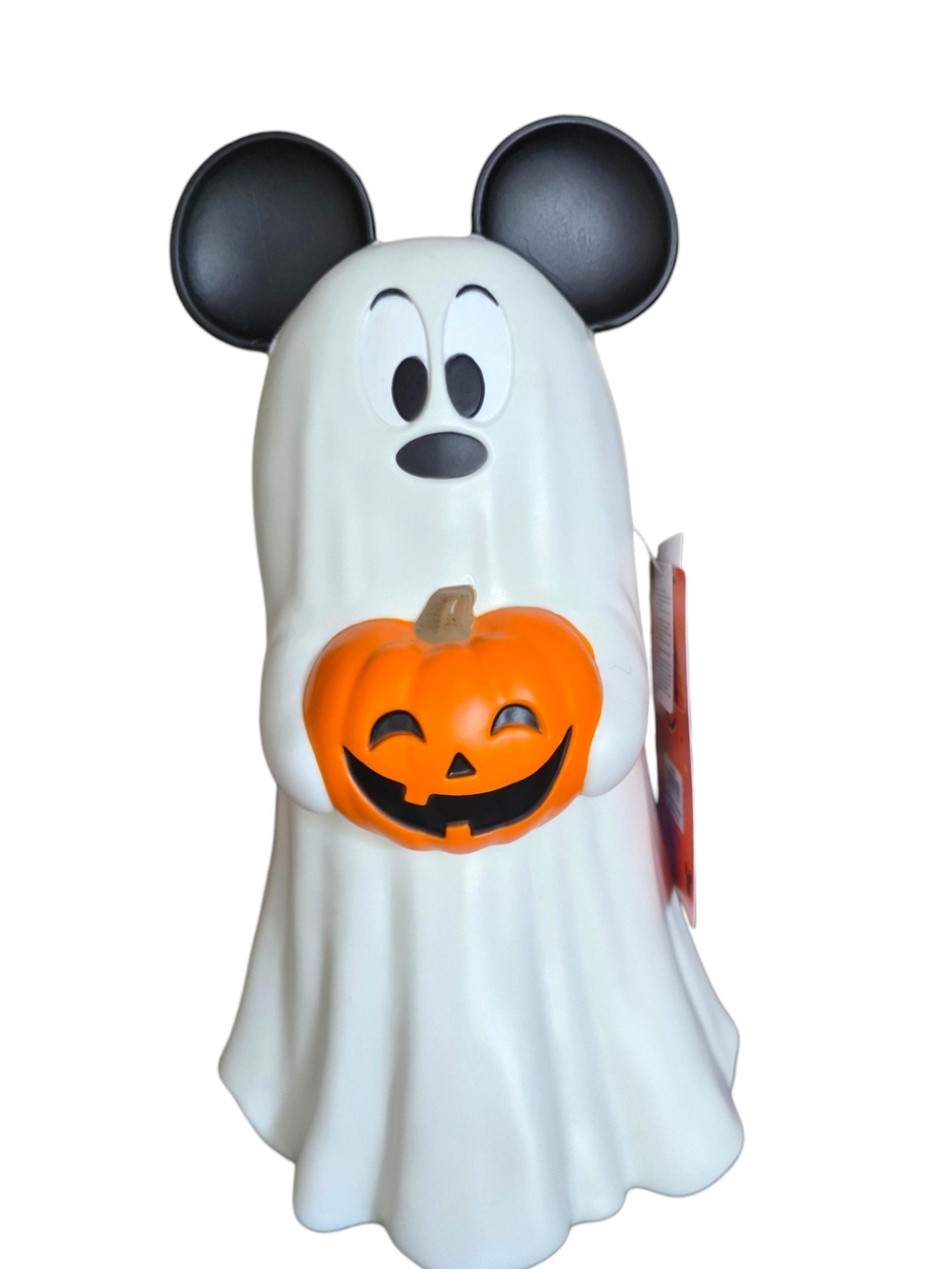Disney - Blow Mold - Mickey Mouse  White Ghost Costume & Orange Jack-o-lantern